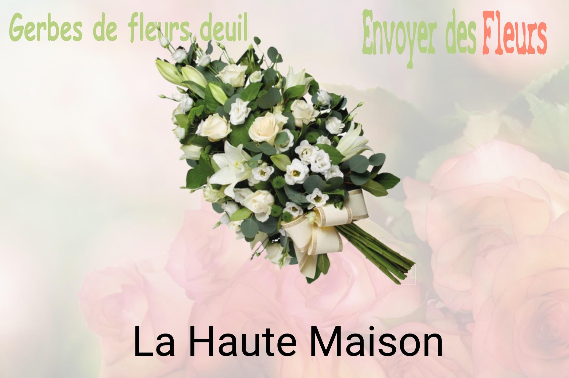 Gerbe de fleurs de deuil livrée à La Haute-Maison